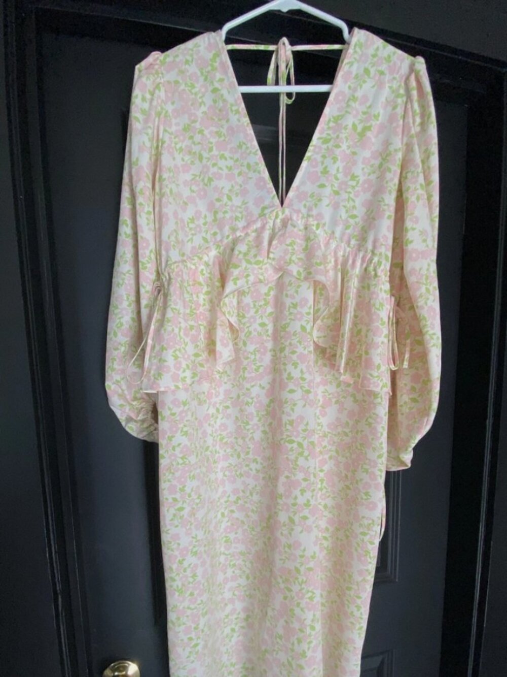 Topshop Maternity Pink V Neck Long Sleeve Dress Size 4